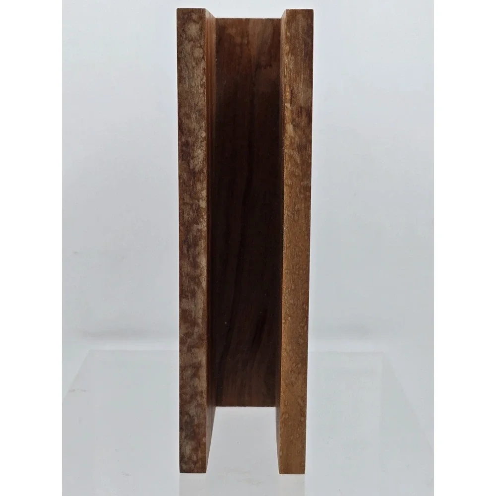 Vtg Y2K Lasercraft Walnut Napkin/Letter Holder Featuring Laser-Engraved Sailboat